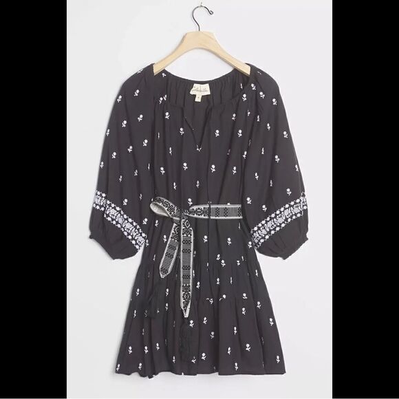 NWT ANTHROPOLOGIE CLEOBELLA SAHRA EMBROIDERED MINI DRESS - Picture 2 of 6